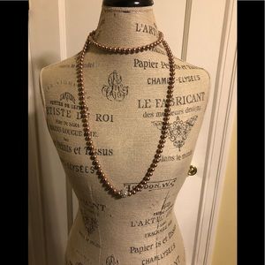 Faux Pear Long Necklace